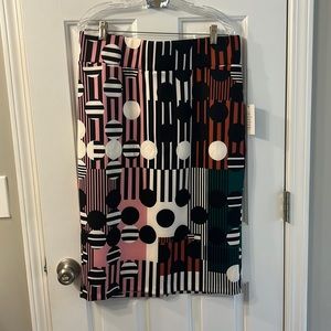 NWT ELOQUII geometric pattern neoprene pencil skirt